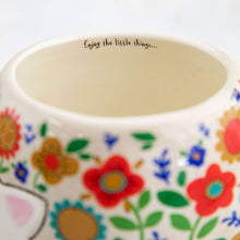 Floral Hedgehog Folk Art Mug