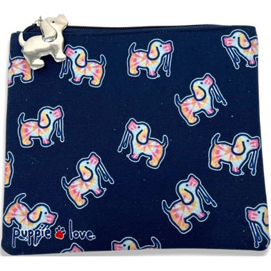 Navy Tie Dye Zipper Pouch