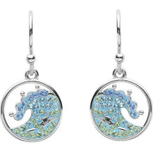 Crystal Wave Drop Earrings