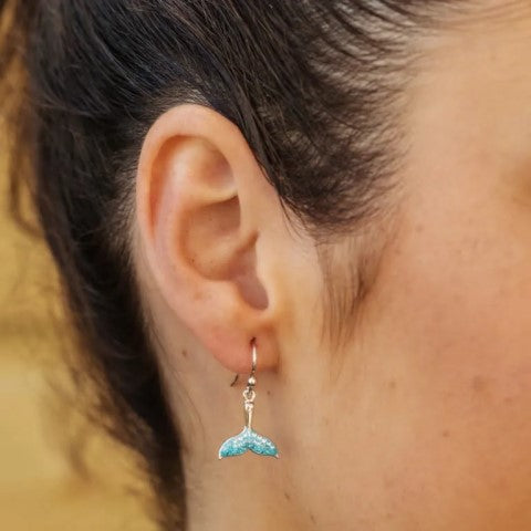 Whale Tail Drop Earrings