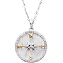 Mother of Pearl Compass Necklace