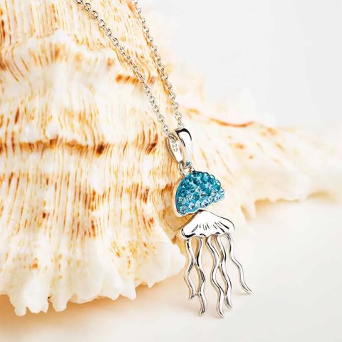 Crystal Jellyfish Necklace