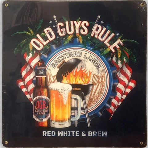 Red White & Brew Sign