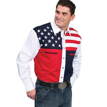 Patriotic Color Block Snap Shirt