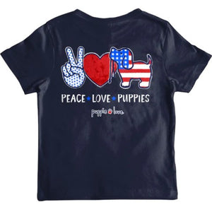 Peace Love Puppies Youth T-Shirt