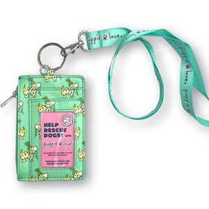 Pineapple Pup Zip ID Lanyard