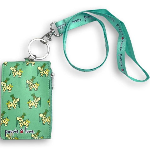 Pineapple Pup Zip ID Lanyard