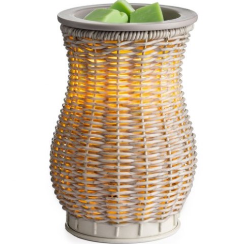 Gray Washed Wicker Warmer