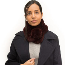 Wide Rex Neck Warmer with Pom