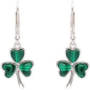 Shamrock Malachite Earrings