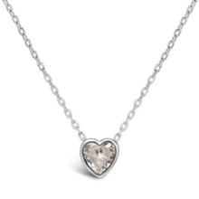 BIRTHSTONE BEZEL HEART NECKLACE