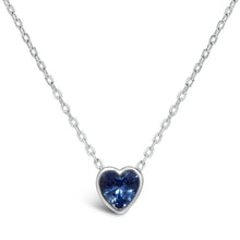 BIRTHSTONE BEZEL HEART NECKLACE