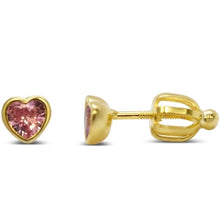 HEART CZ STUD EARRING