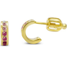 Pink Ombre Half Hoop Earrings