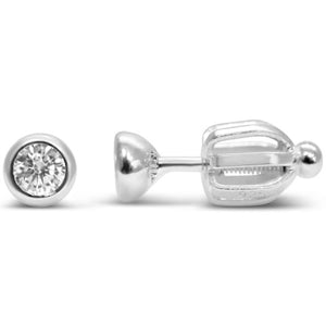 CZ Bezel Earrings