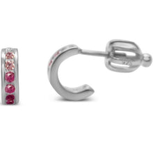 Pink Ombre Half Hoop Earrings