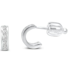 CZ HALF HOOP EARRING
