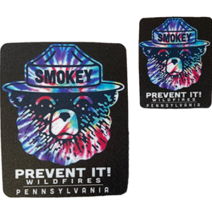 Smokey the Bear Tie Dye Stickers