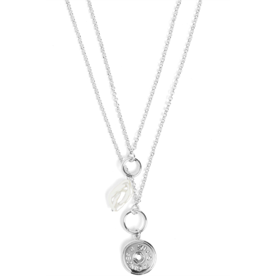 2-Layer Pearl Drop Necklace