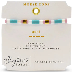 Aunt Morse Code Tila Bracelet