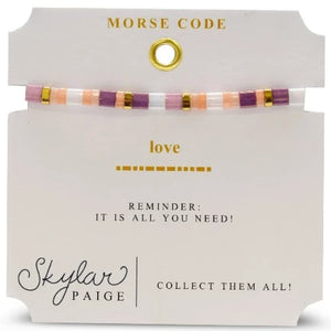 Love Morse Code Tila Bracelet