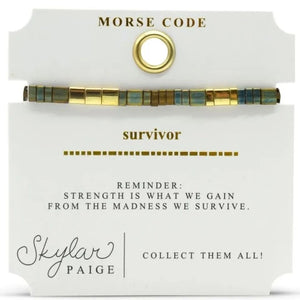 Survivor Morse Code Tila Bracelet