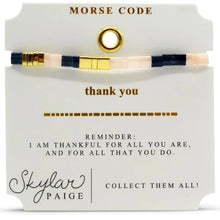 Thank You Morse Code Tila Bracelet