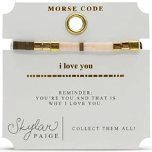 I Love You Morse Code Tila Bracelet