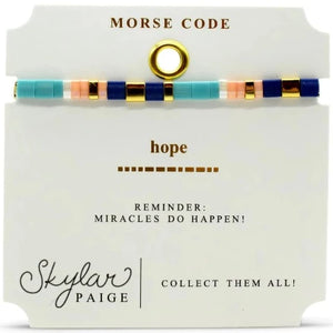 Hope Morse Code Tila Bracelet