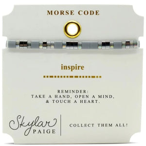Inspire Morse Code Tila Bracelet