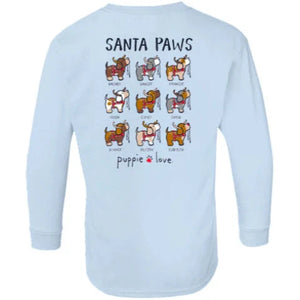 Santa Paws Reindeer Puppie Youth Long Sleeve T-Shirt