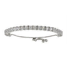 Silver Squares Bolo Bracelet