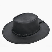 Fold Up Leather Hat