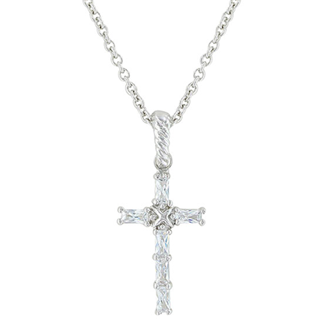 Baguette Cross Necklace