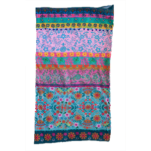 Blue & Pink Borders Boho Bandeau