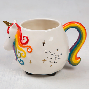 Rainbow Unicorn Folk Art Mug