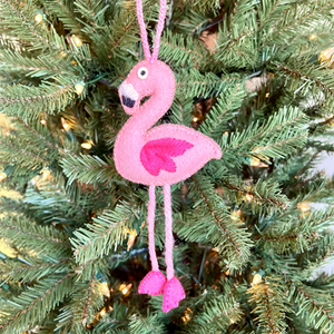 Flamingo Wool Ornament