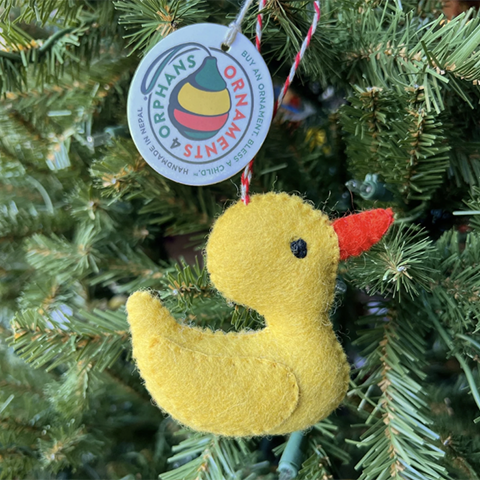 Rubber Duck Wool Ornament