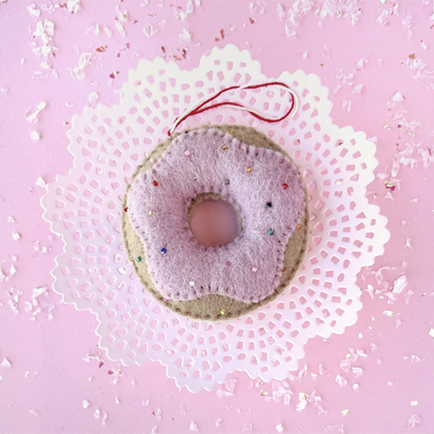 Donut Wool Ornament