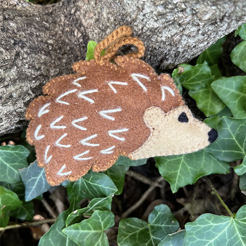 Hedgehog Wool Ornament