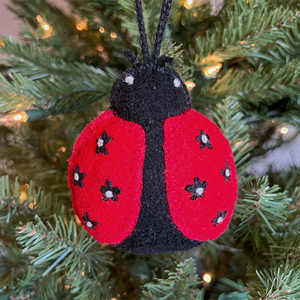 Ladybug Embroidery Ornament