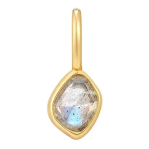 Gold Labradorite Charm