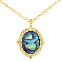 Abalone Compass Gold Necklace