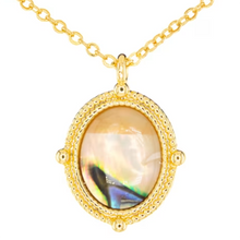 Abalone Compass Gold Necklace
