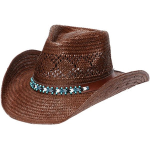 Beaded Band Western Hat