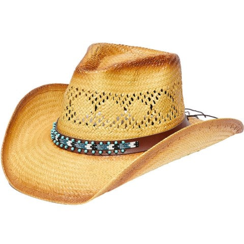 Beaded Band Western Hat
