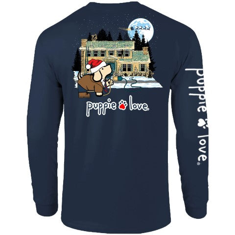 Tacky Christmas House Puppie Long Sleeve T-Shirt