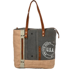 USA Canvas Patch Tote Bag
