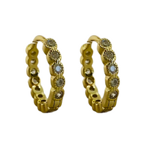 Circle Crystal Huggie Earrings