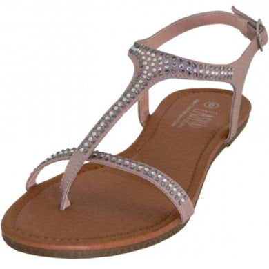 Rhinestone Thong Sandals